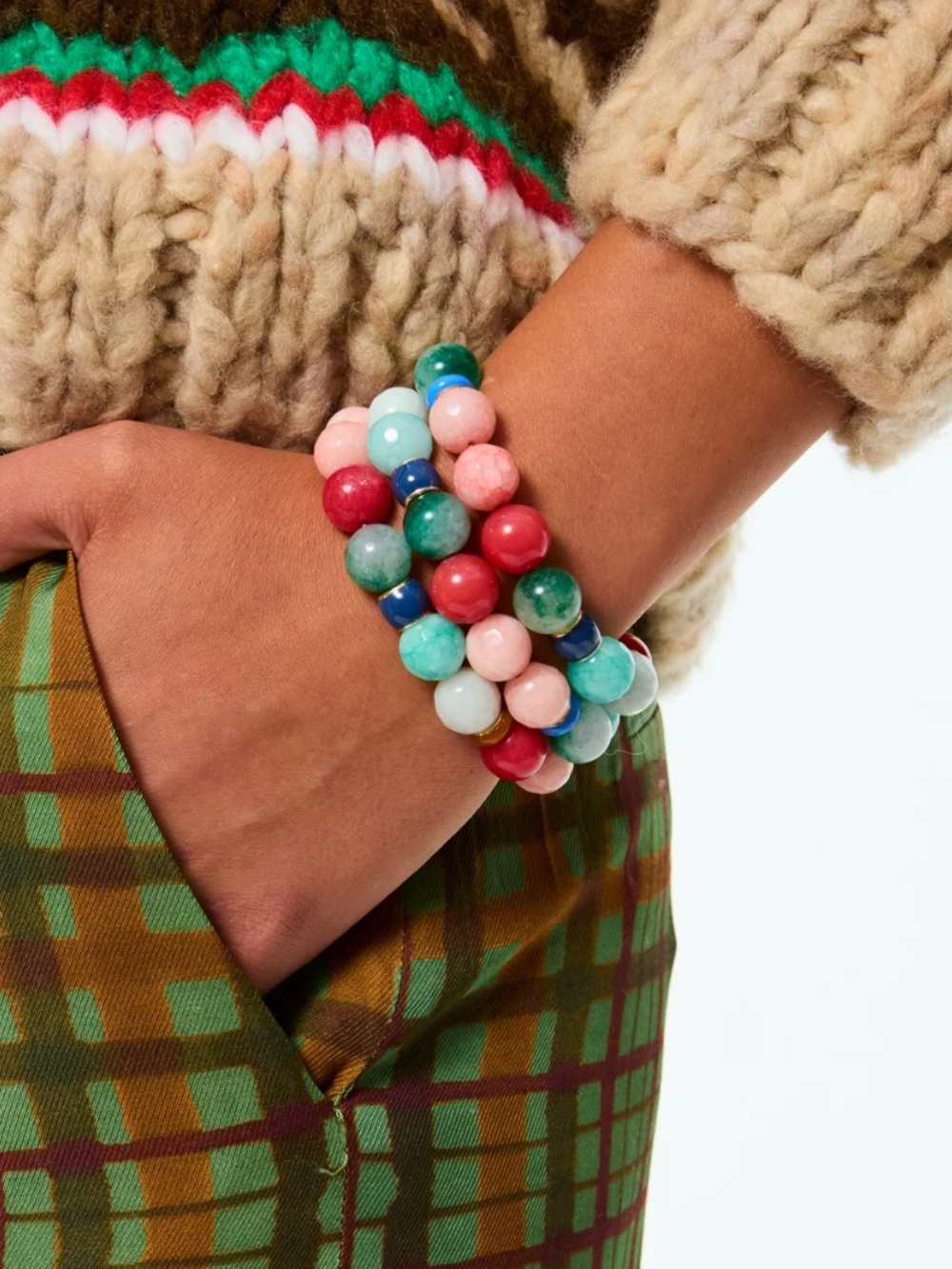 Three new Roxanne Assoulin Multicolor Beaded Stretch Bracelet Set of three